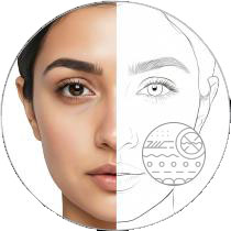 Combinational ( The cheeks look normal/dry whereas the T-zone( includes forehead,nose and chin) shiny
